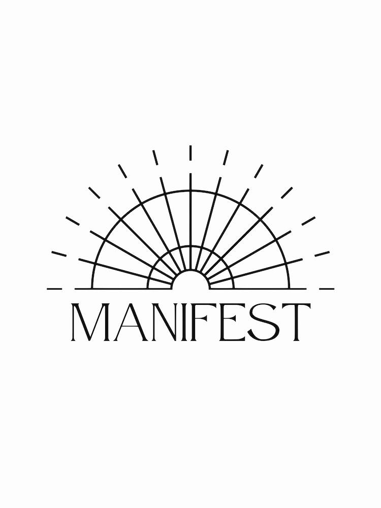 Manifest Black And White Typography