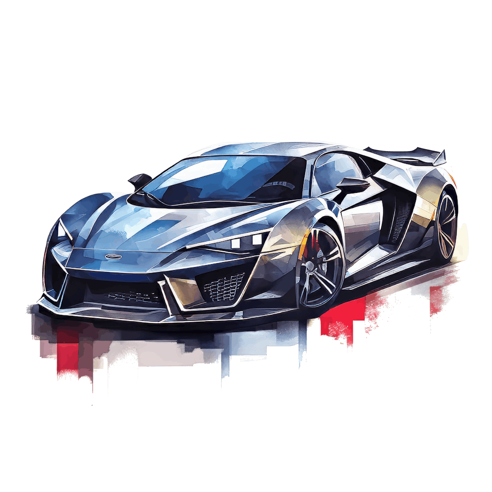Watercolor Sleek Supercars 10