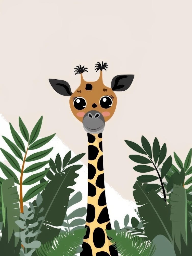 Giraffe In The Jungle 14