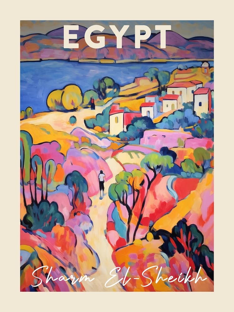 Sharm El Sheikh Egypt 4 Fauvist Painting Travel Poster