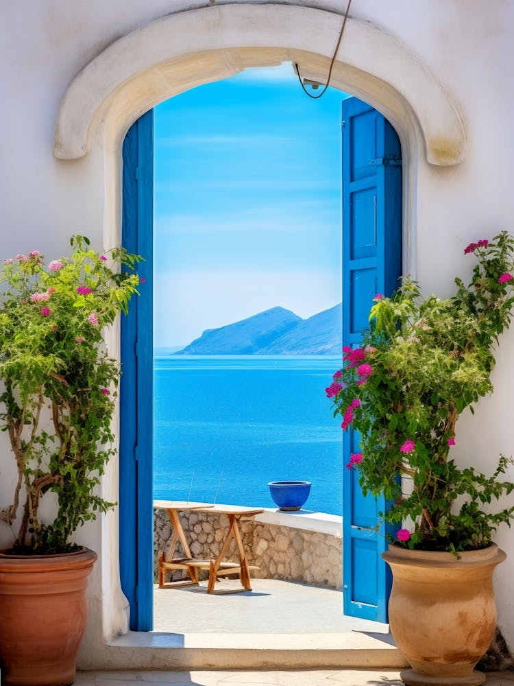 3d Rendering Mediteranean Door