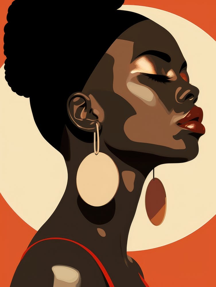 African Woman With Earrings 1