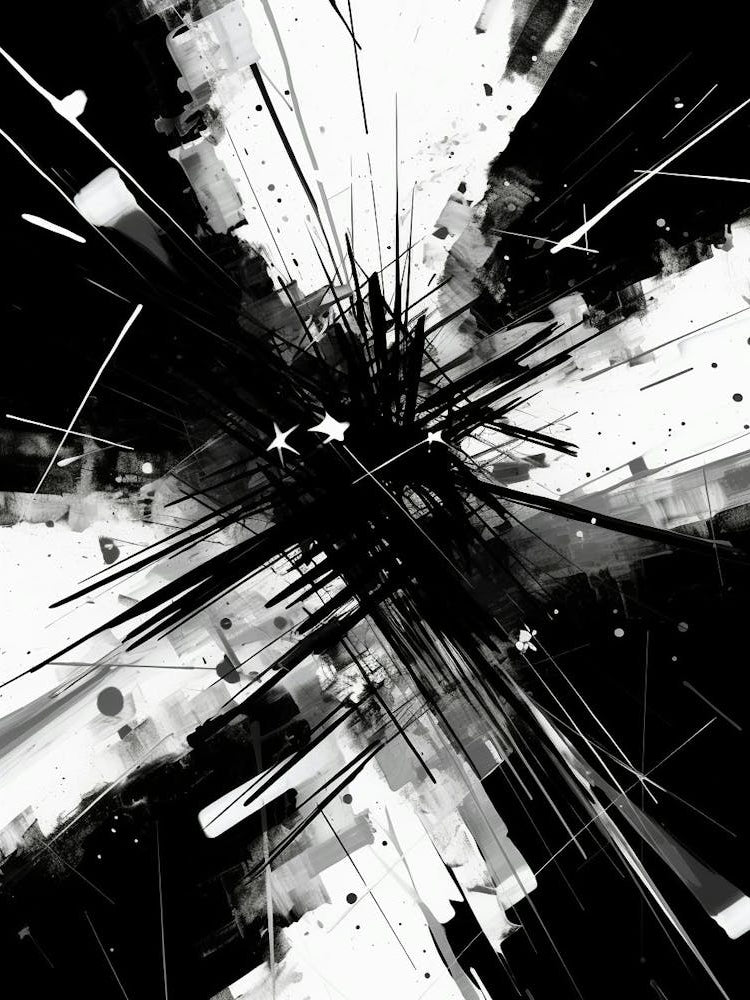 Energy Abstract Black And White 2