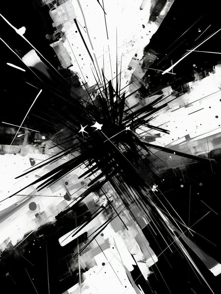 Energy Abstract Black And White 2