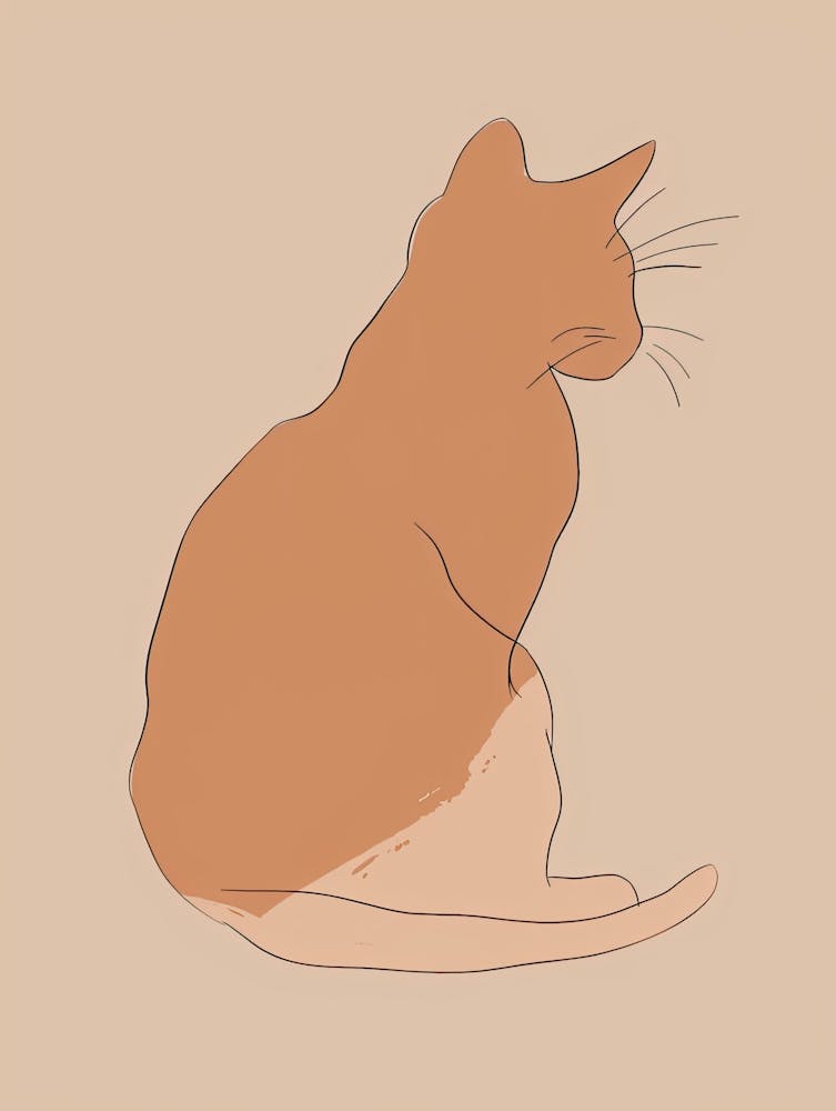 Chat Assis - Bohème, Art au Trait 3