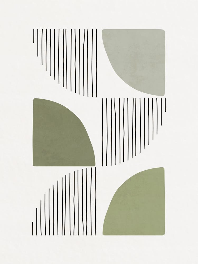 Abstract Geometric Shapes - green 01