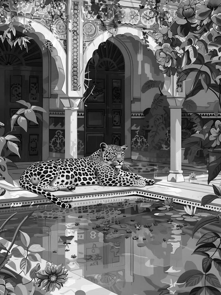 Leopard In The Pool 1
