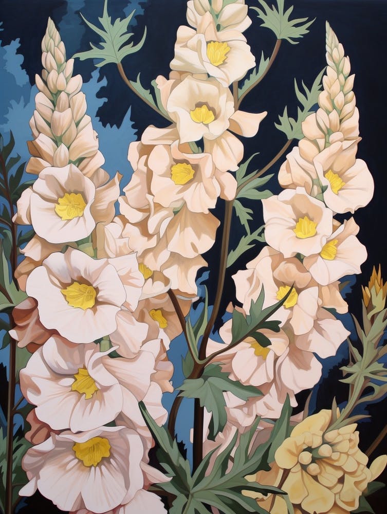 Delphinium 1 Flower Painting