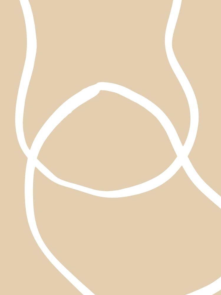 Beige line abstract Art Poster_1981598