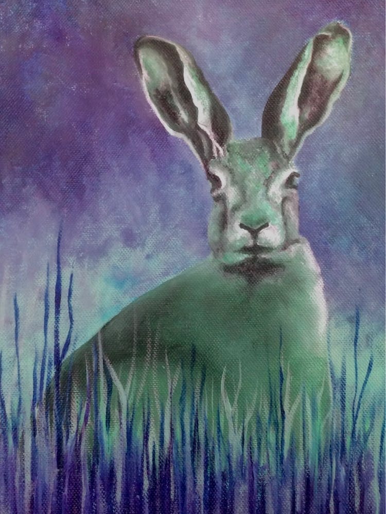 March Hare in Blue