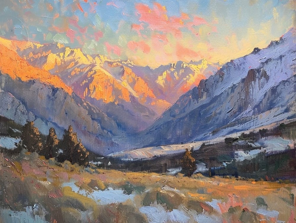 Paysages de Coucher de Soleil de l'Ouest Sierra Nevada 2