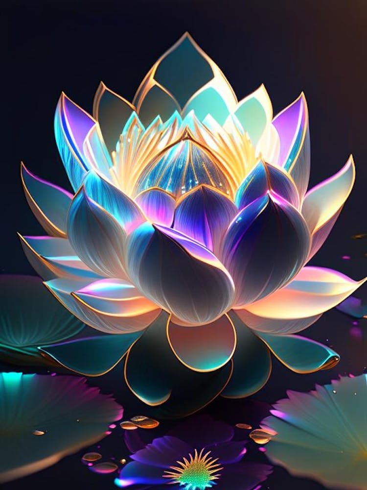Giant Lotus Holographic 1