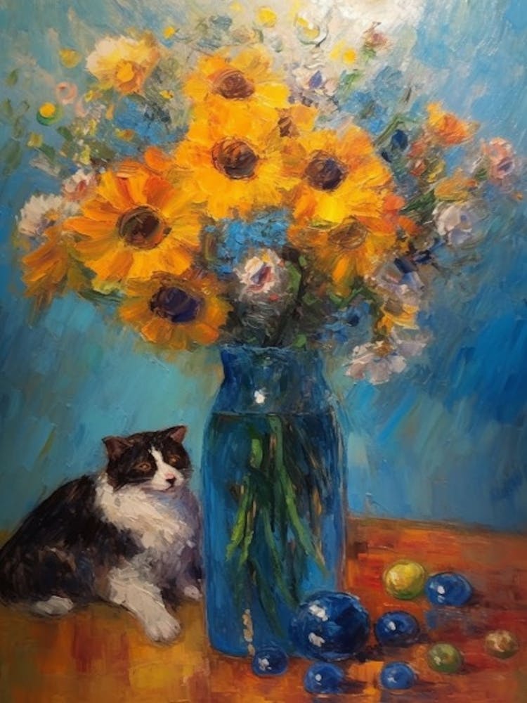 Delphinium With A Cat 2