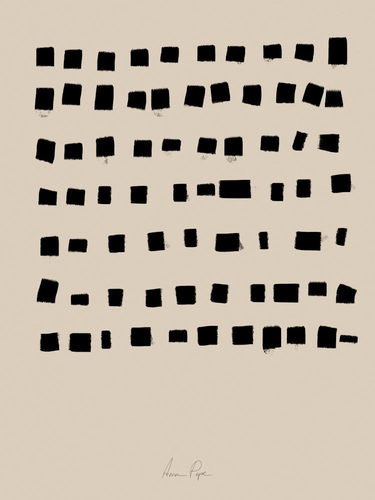 Rhyme Composition In Black And Beige