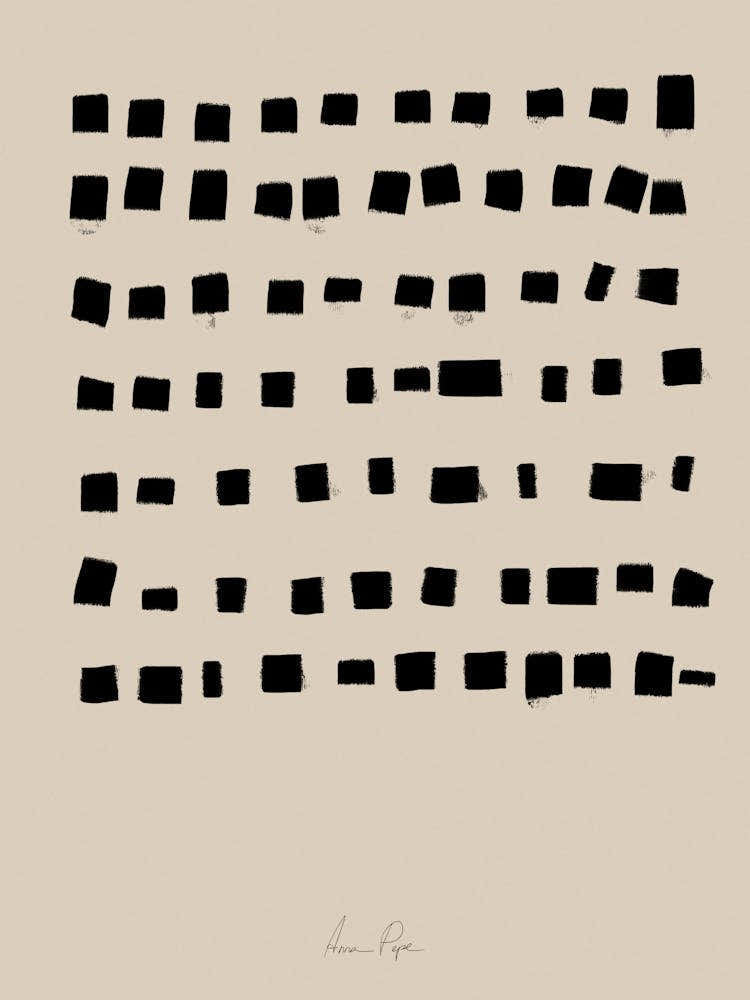 Rhyme Composition In Black And Beige