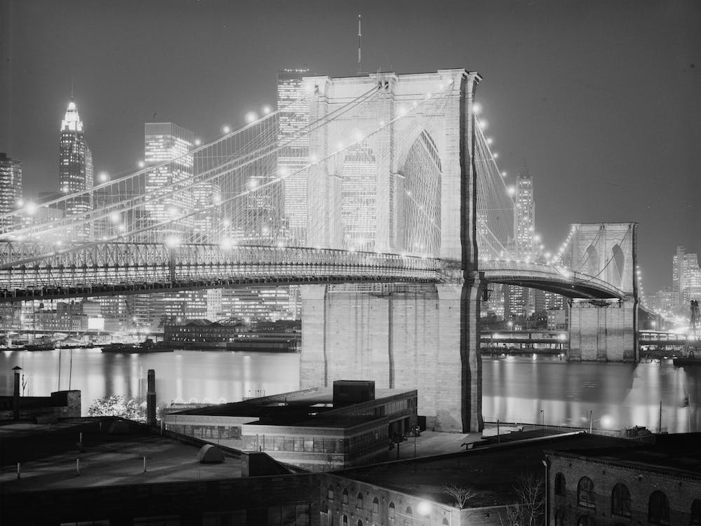 Brooklyn Bridge At Night New York