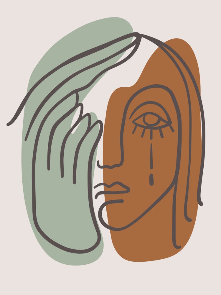 Boho Crying Face