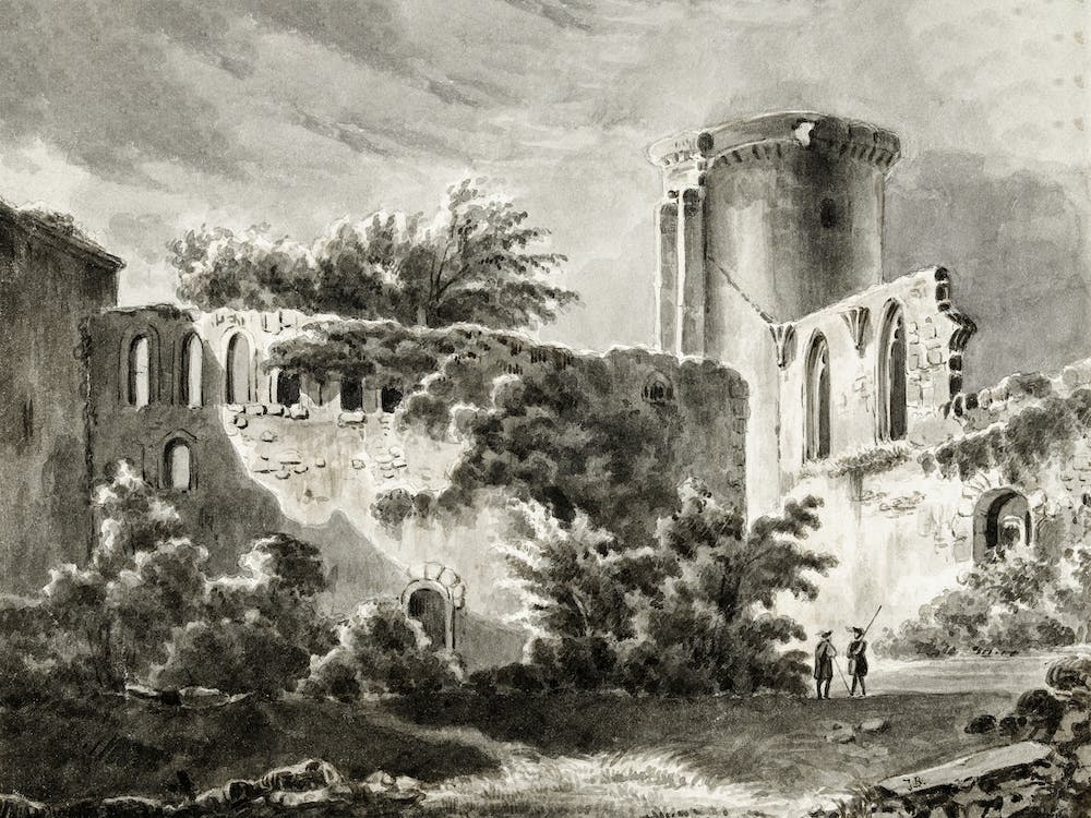 View Of The Courtyard Of Château De Botwel, Jean Bernard