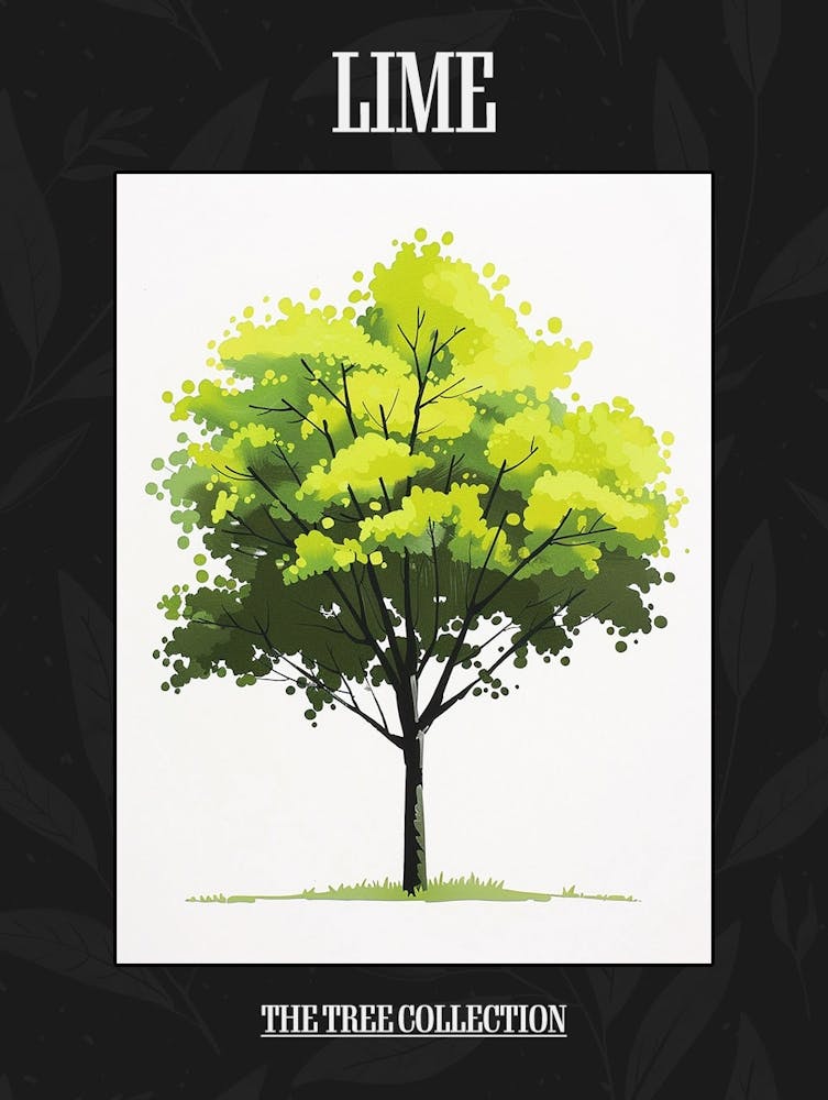Limettenbaum Pixel Illustration 2 Poster