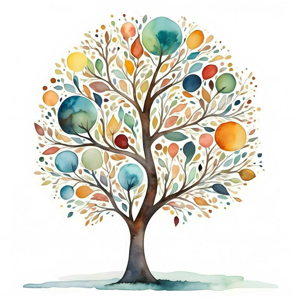 Watercolor Tree 1