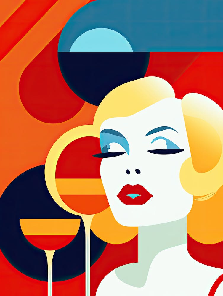 Frau und Coctails