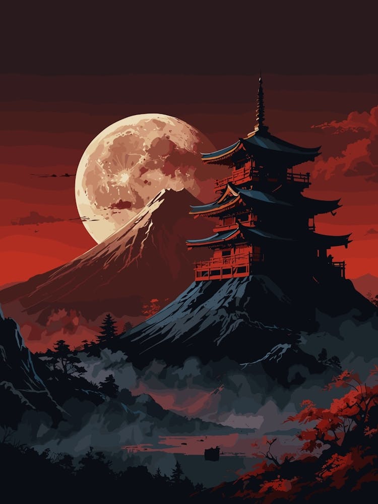Vintage Japanese Pagoda 1