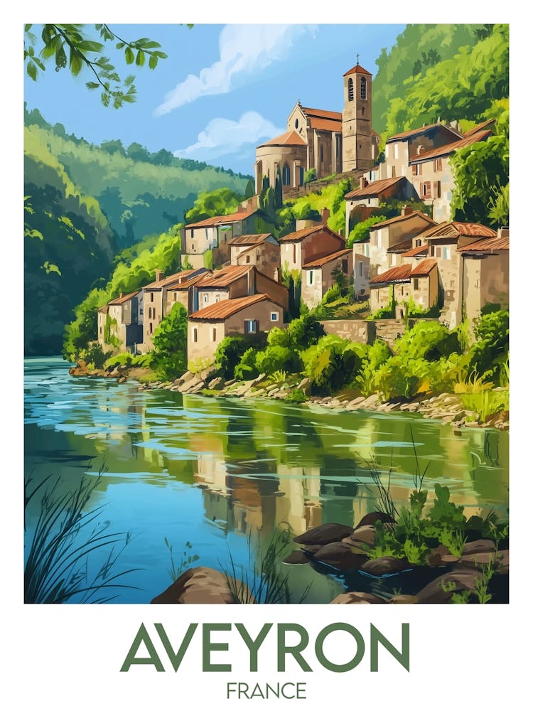 Affiche de voyage Aveyron 2
