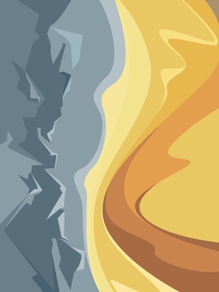 Rocks And Sand Dunes