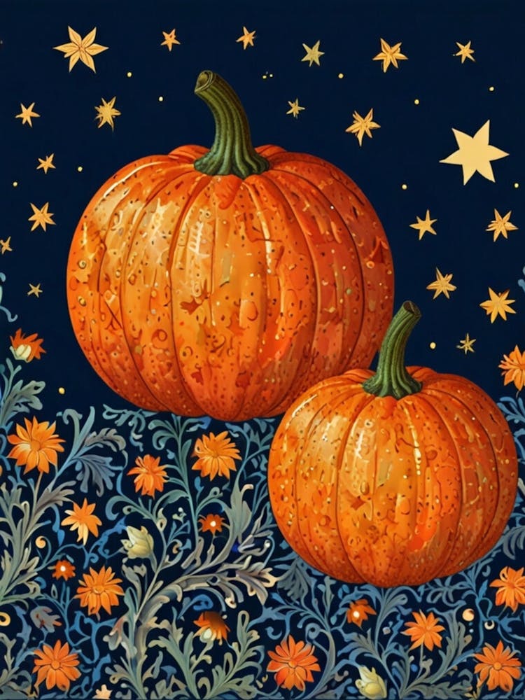 William Morris Pumpkins And Stars