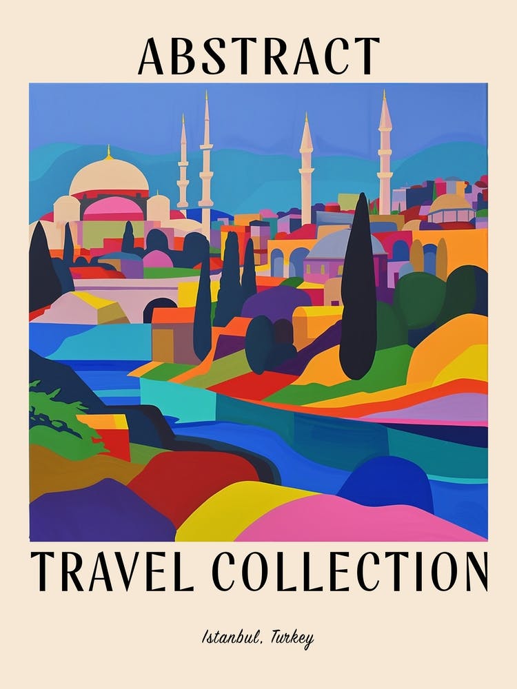 Abstract Travel Collection Poster Istanbul Turkey 6