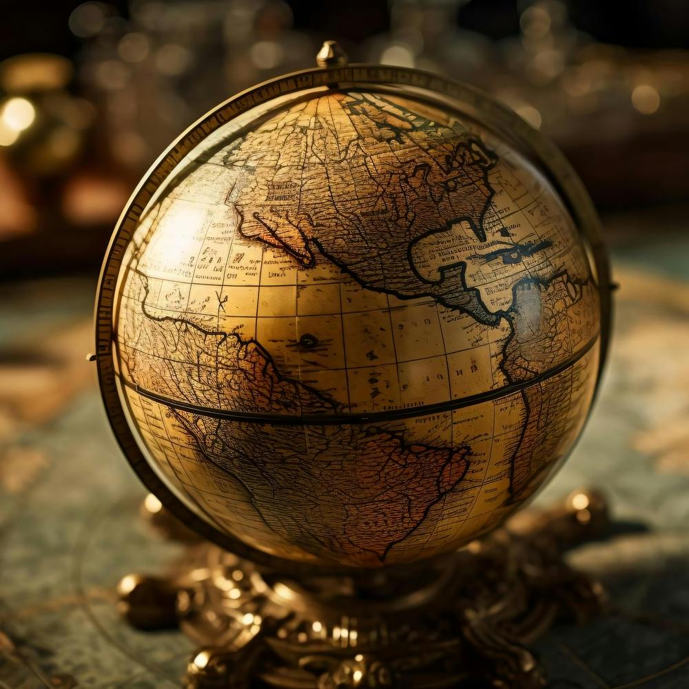 Antique Globe On A Table
