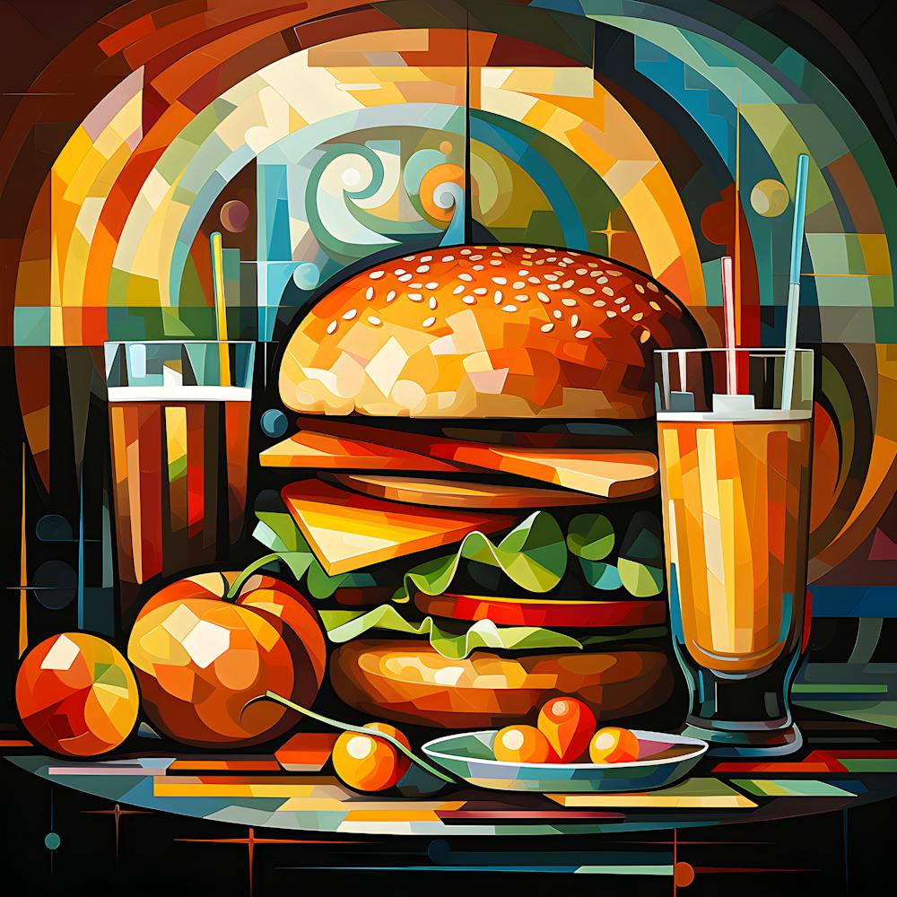 Zeitgenössische Burger Moderne Kunst
