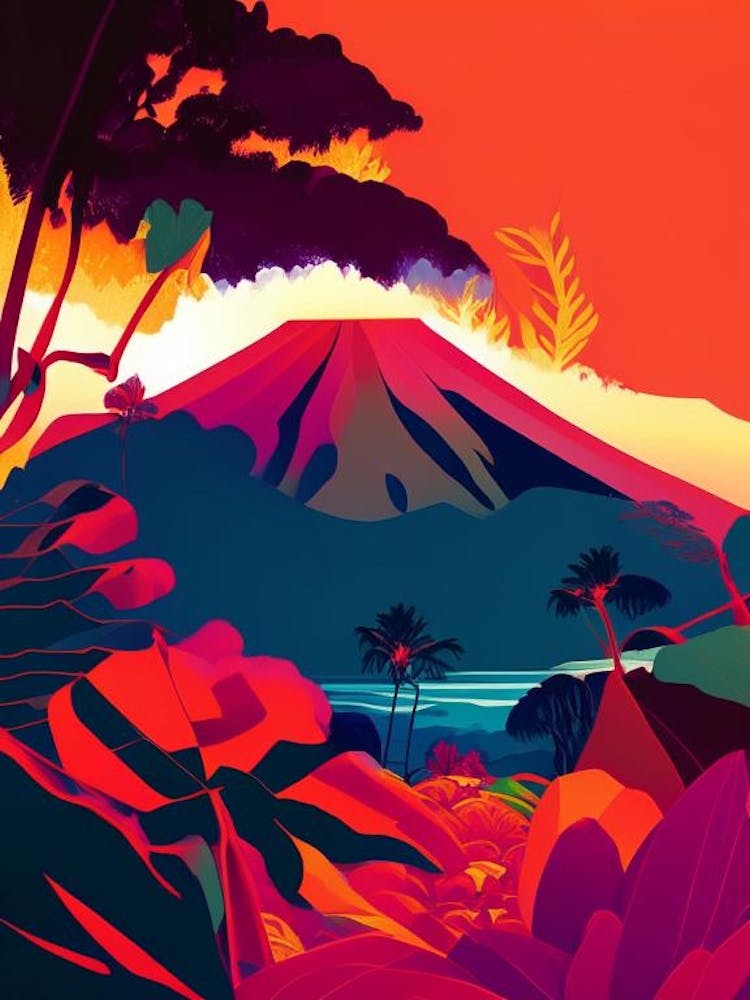 Parc national des volcans d'Hawaï États-Unis d'Amérique Pop Matisse