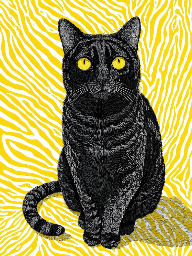 Black Cat With Yellow Eyes 11