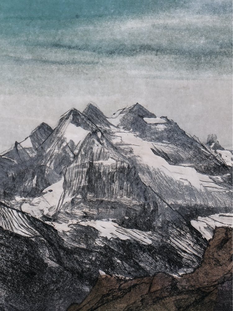 Mountain Colour Sketch