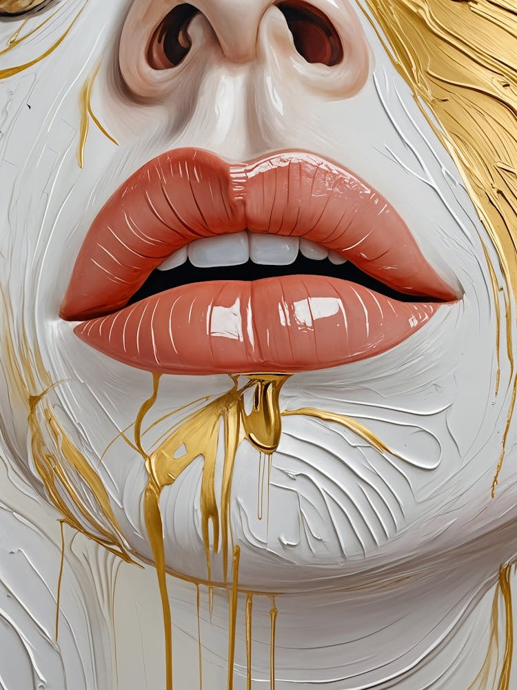 Goldfarbene Lippen Nr. 3
