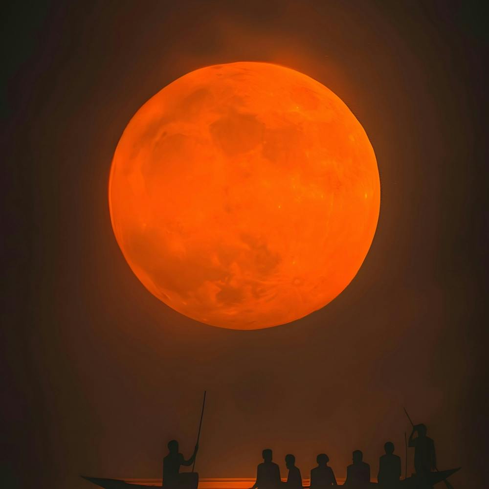 Pleine Lune Dans Le Ciel