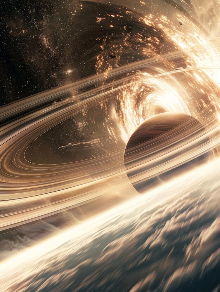 Saturn In Space