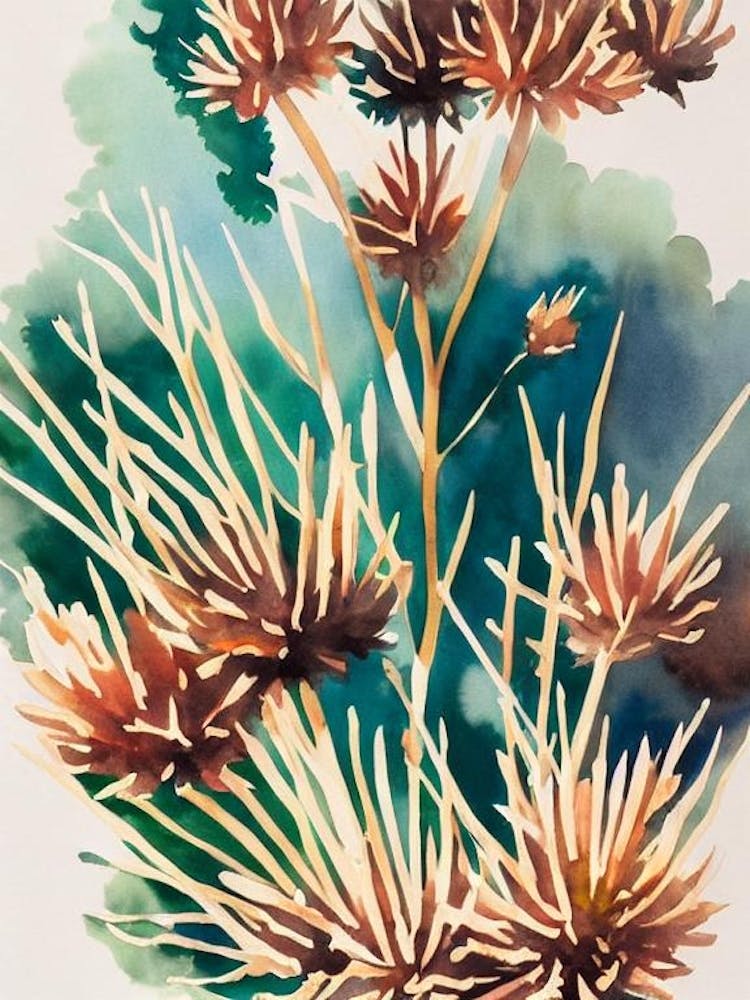 Acropora Suharsonoi 2 Aquarelle Graphique Vintage