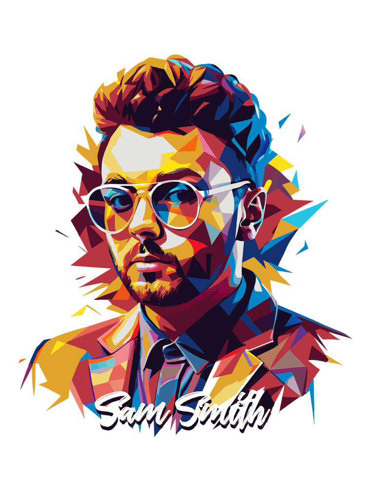 Sam Smith 03 Portrait Music Icon WPAP Pop Art Style