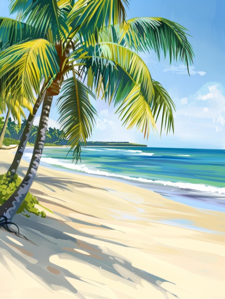 Palm Trees On The Beach 9