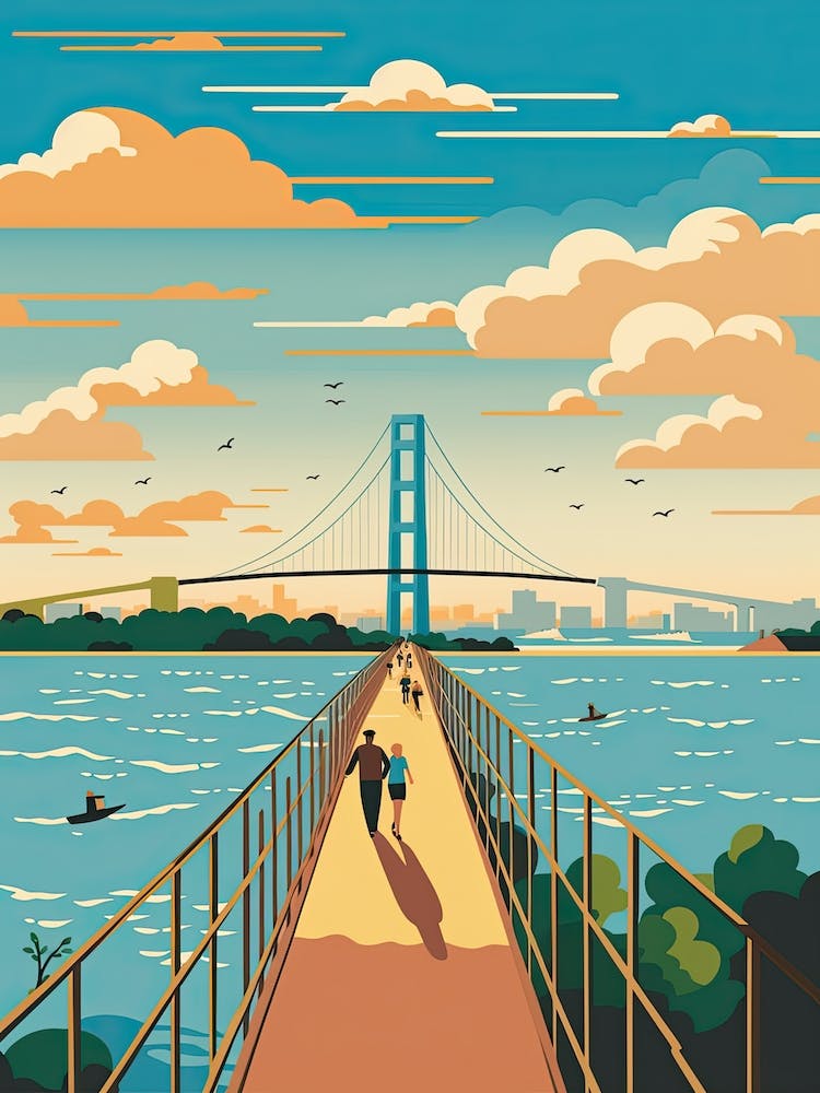 Humber Bridge England Colourful 3