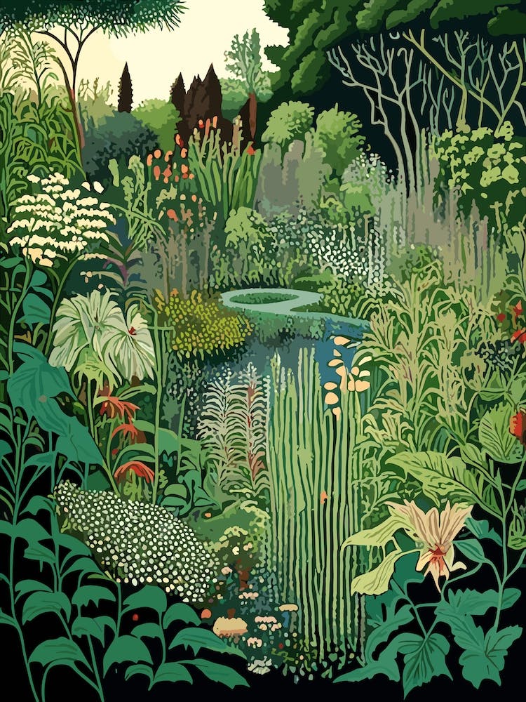 Monet's Garden, Usa Vintage Botanical