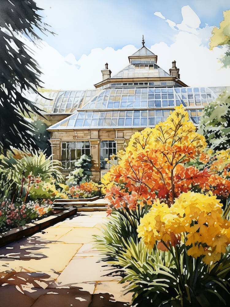 Royal Botanical Garden Edinburgh UK Aquarell 1