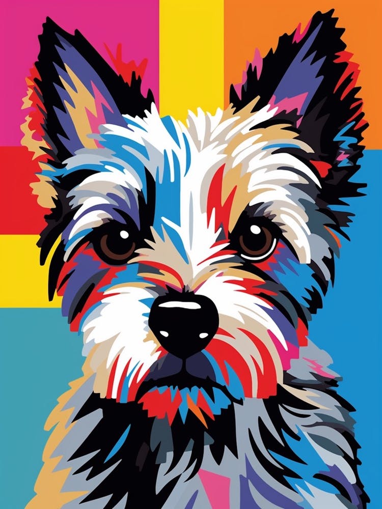 Pop Art Comic Style Yorkshire Terrier 2