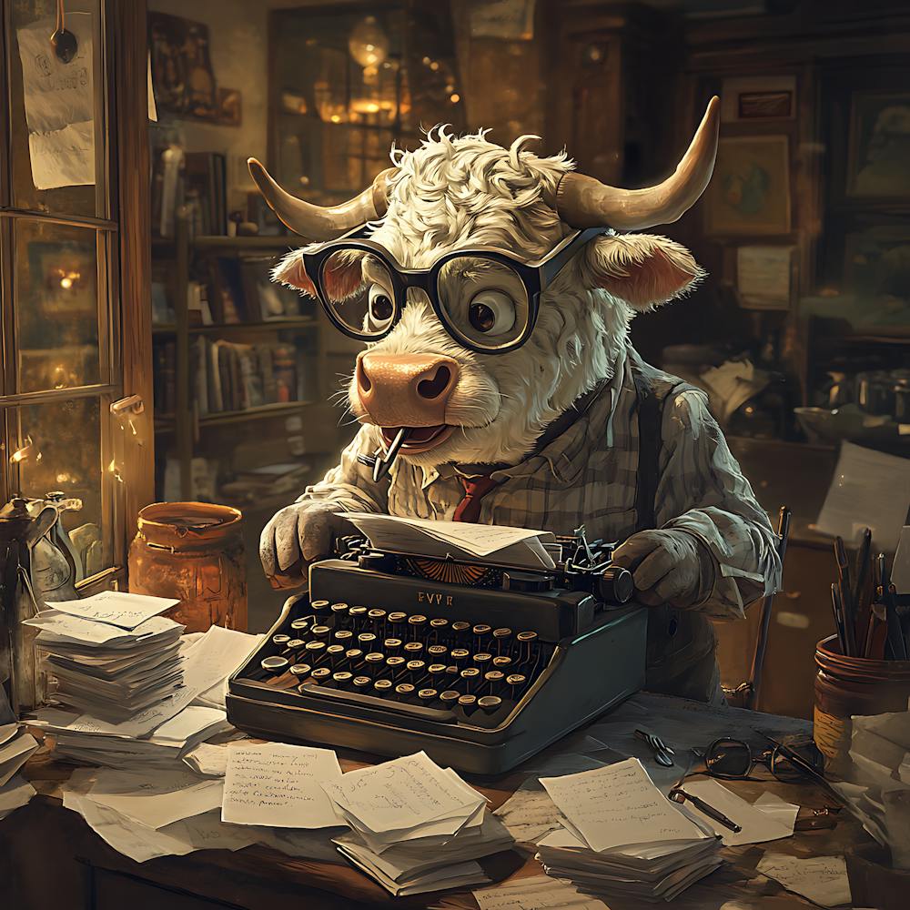 Funny Cow Writer Vintage 7