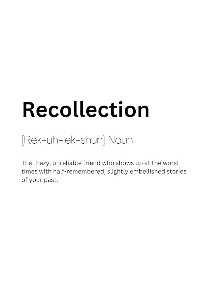 Recollection Definition Meaning 1