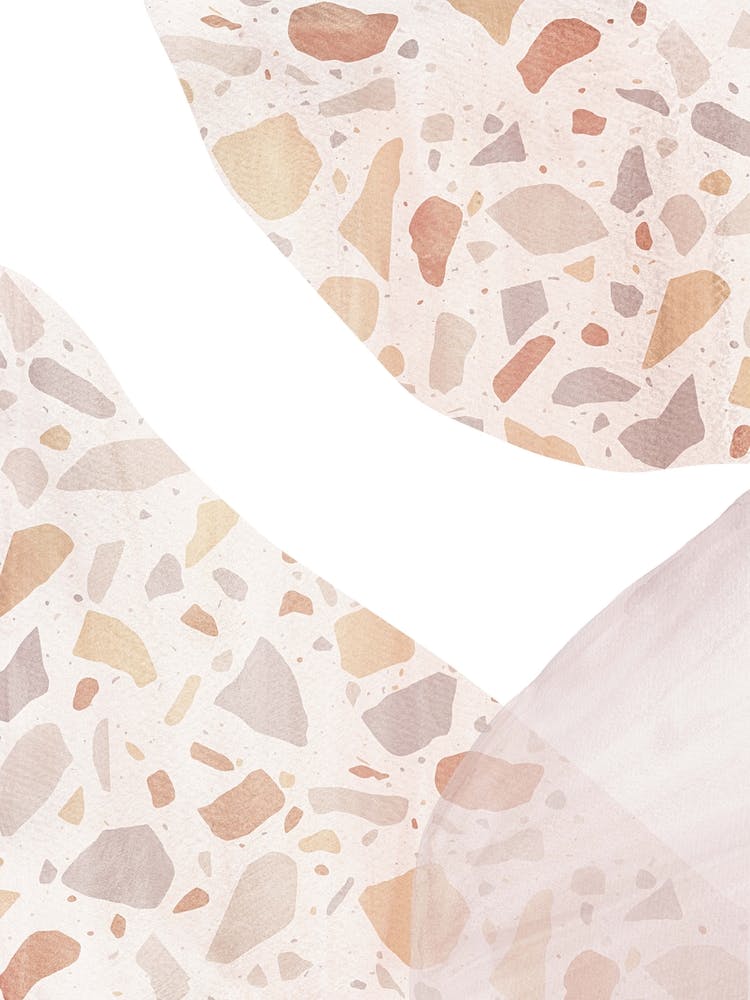 Abstract pastel Watercolor terrazzo