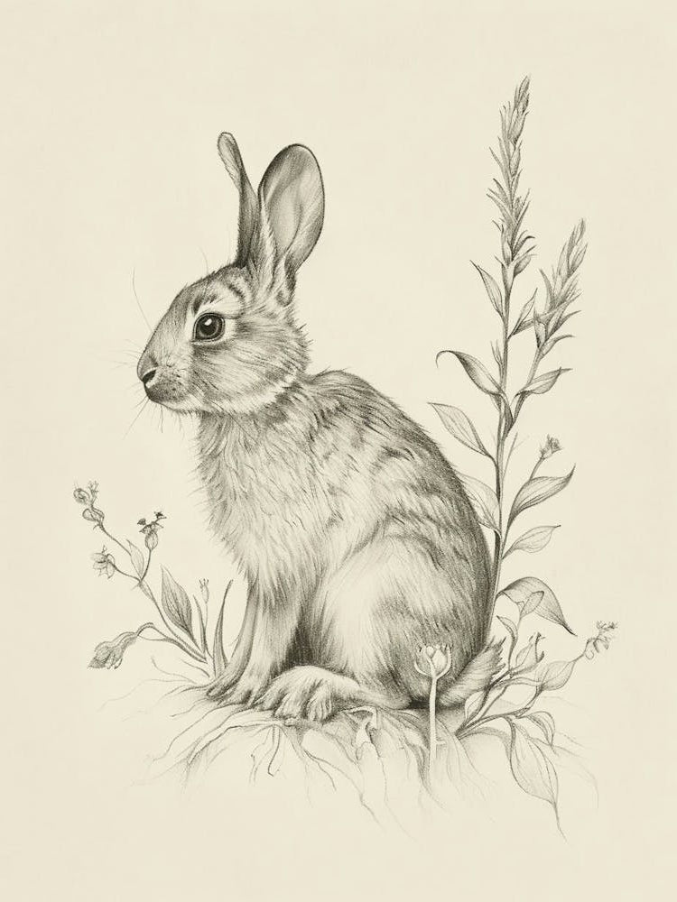 Cinnamon Rabbit Drawing 1