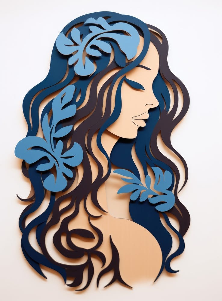 Woman With Blue Hair